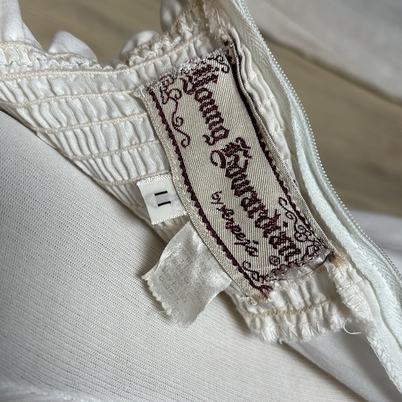 Vintage 1976 Young Edwardian White Cotton Maxi Sundress, Floral Embroidery, EUC - Picture 7 of 15